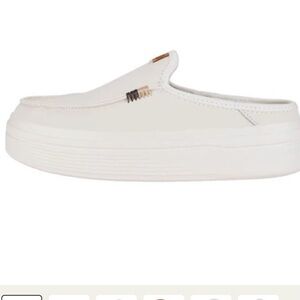 White Hey Dude Slip-On Platform Sneakers